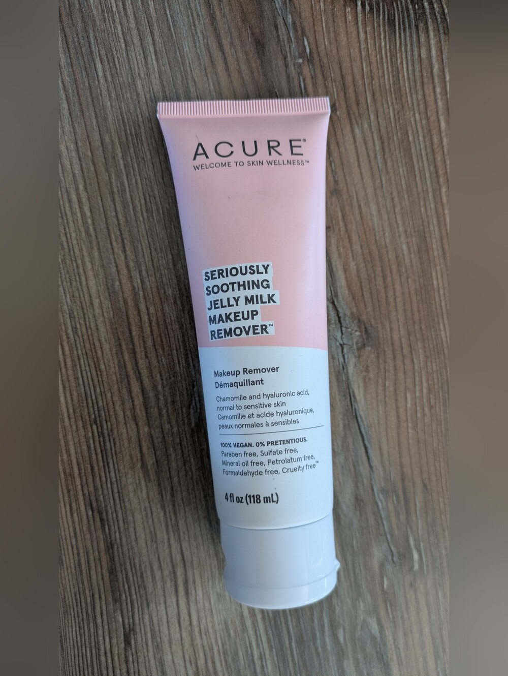 Acure Seriously Soothing Jelly Milk Makeup Remover Hyaluronic Acid 4 fl oz